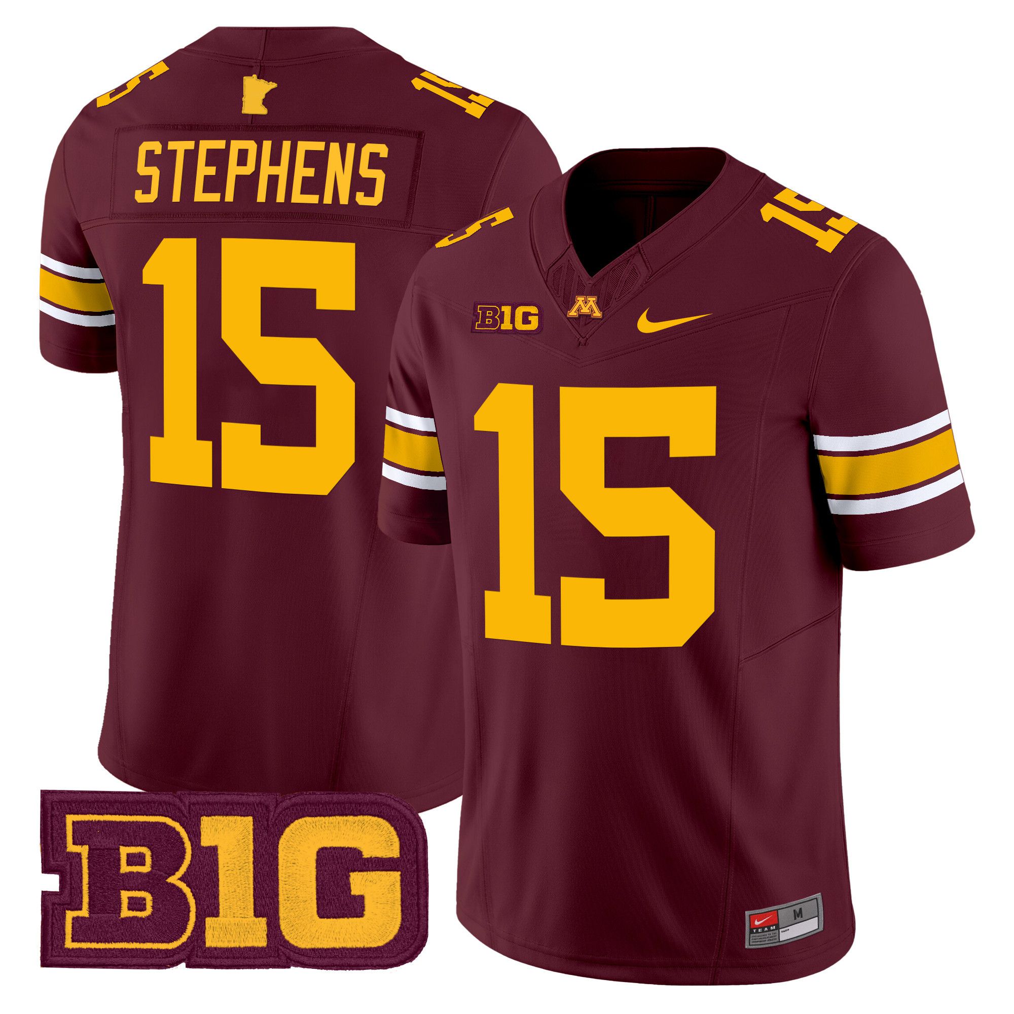 Men Minnesota Golden Gophers #15 Stephens Red Nike 2024 Vapor Limited NCAA Jersey style 1